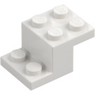 LEGO White Bracket 2 x 3 with Plate and Step with Bottom Stud Holder (73562)