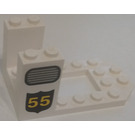 LEGO White Bracket 4 x 7 x 3 with "55" (30250)