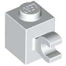 LEGO White Brick 1 x 1 with Horizontal Clip (60476 / 65459)