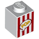 LEGO Wit Steen 1 x 1 met 'POP' in speech Bubbel (33466 / 43156)