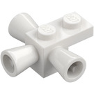 LEGO White Brick 1 x 1 with Positioning Rockets (3963)