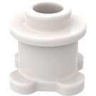 LEGO Bianco Mattoncino 1 x 1 x 0.7 Rotondo con Fiore Base (33286)