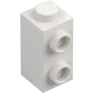 LEGO Wit Steen 1 x 1 x 1.6 met Twee noppen aan de zijkant (32952)