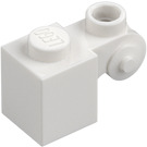 LEGO White Brick 1 x 1 x 2 with Scroll and Open Stud (20310)