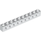 LEGO White Brick 1 x 10 with Holes (2730)