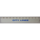 LEGO Wit Steen 1 x 12 met 'CITY LINES' Sticker (6112)