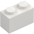 LEGO Wit Steen 1 x 2 met buis aan de onderzijde (3004 / 93792)