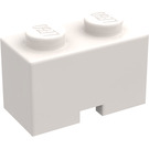 LEGO hvid Klods 1 x 2 med Cable Skåret ud (3134)