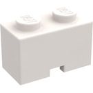 LEGO Weiß Backstein 1 x 2 mit Cable Ausgeschnitten (3134)