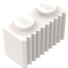 LEGO White Brick 1 x 2 with Grille (2877)