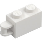 LEGO Vit Kloss 1 x 2 med Gångjärn Shaft (plant gångjärn) (34816)