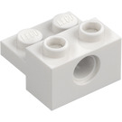 LEGO Vit Kloss 1 x 2 med Hål och 1 x 2 Platta (73109)