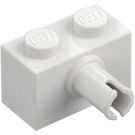 LEGO White Brick 1 x 2 with Pin with Bottom Stud Holder (44865)