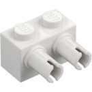 LEGO Blanco Ladrillo 1 x 2 con Pins (30526 / 53540)