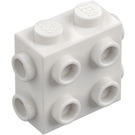 LEGO Weiß Stein 1 x 2 x 1.6 mit Seite und Ende Noppen (67329)