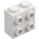 LEGO Wit Steen 1 x 2 x 1.6 met Noppen aan Eén Kant (1939 / 22885)