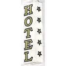 LEGO blanc Brique 1 x 2 x 5 avec 5 Star Hotel Autocollant avec une encoche pour tenon (2454)