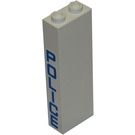 LEGO blanc Brique 1 x 2 x 5 avec "Police" Autocollant avec une encoche pour tenon (2454)