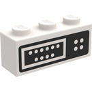 LEGO Vit Kloss 1 x 3 med Control Panel (45505)