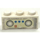 LEGO White Brick 1 x 3 with Radio Sticker (3622)