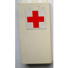 LEGO White Brick 1 x 3 x 5 with Red Cross Sticker (3755)