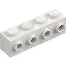 LEGO White Brick 1 x 4 with 4 Studs on One Side (30414)