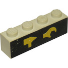 LEGO Wit Steen 1 x 4 met Garage Tools (3010)