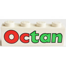 LEGO White Brick 1 x 4 with Octan (3010)