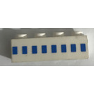 LEGO blanc Brique 1 x 4 avec Windows Autocollant (3010)