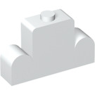 LEGO White Brick 1 x 4 x 2 with Centre Stud Top (4088)