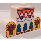 LEGO White Brick 1 x 4 x 2 with Centre Stud Top with Himalayan Arches and Figures (4088)