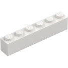 LEGO Wit Steen 1 x 6 (3009 / 30611)