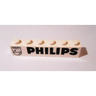 LEGO White Brick 1 x 6 with Black PHILIPS Logo and Name (3009)