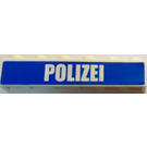 LEGO White Brick 1 x 6 with Polizei Sticker (3009)
