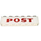 LEGO Білий Цегла 1 x 6 з "Post" (3009)