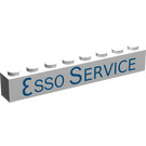 LEGO blanc Brique 1 x 8 avec "ESSO SERVICE" (3008)