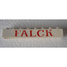 LEGO White Brick 1 x 8 with Red Falck (3008)