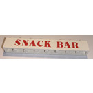LEGO White Brick 1 x 8 with "SNACK BAR" (Surface Print) (3008)