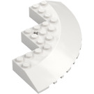 LEGO Blanco Ladrillo 10 x 10 Circular Esquina con Tapered Borde (58846)