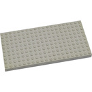 LEGO Wit Steen 10 x 20 met bodembuizen rond rand en dwarssteun