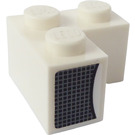LEGO Weiß Backstein 2 x 2 Ecke mit Airvents Links Aufkleber (2357)