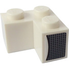 LEGO blanc Brique 2 x 2 Coin avec Airvents Droite Autocollant (2357)