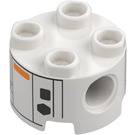 LEGO White Brick 2 x 2 Round with Holes with Chopper Astromech Droid Body (1748 / 104764)