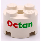 LEGO Wit Steen 2 x 2 Rond met Octan (3941 / 81896)