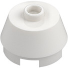 LEGO Bianco Mattoncino 2 x 2 Rotondo con Sloped Lati (98100)