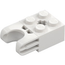 LEGO Hvit Kloss 2 x 2 med Kuleleddssokkel (Bred lukket stikkontakt) (67696)