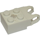 LEGO Wit Steen 2 x 2 met Kogelgewricht en Axlehole (Brede, versterkte aansluiting) (62712)