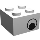 LEGO blanc Brique 2 x 2 avec Yeux (Décalage) sans point sur la pupille (3003 / 81910)