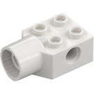 LEGO White Brick 2 x 2 with Hole and Rotation Joint Socket (48169 / 48370)