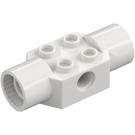 LEGO White Brick 2 x 2 with Hole and Two Rotation Joint Sockets (48172 / 48461)